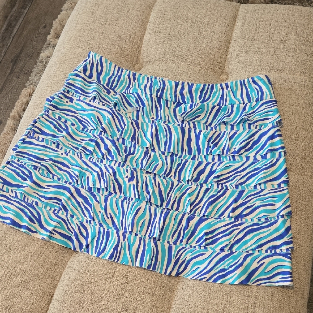 LuLu-B Ruffled Zebra Print Skort
